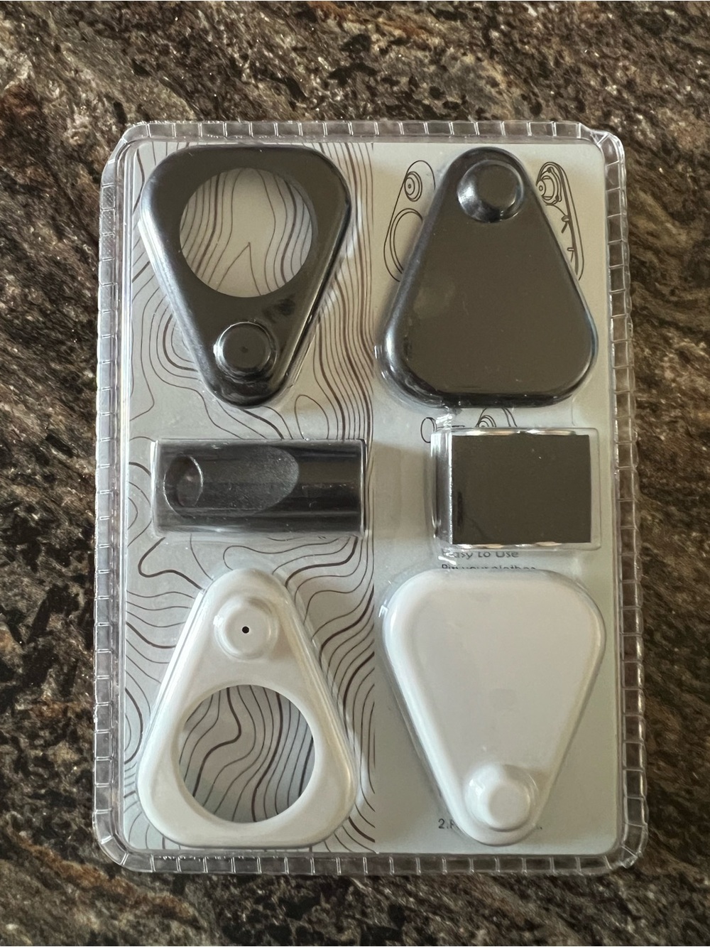 Ultra Strong Drop-Proof Scratch Proof AirTag Holder Blck Wht 2PC For Apple 2 pk